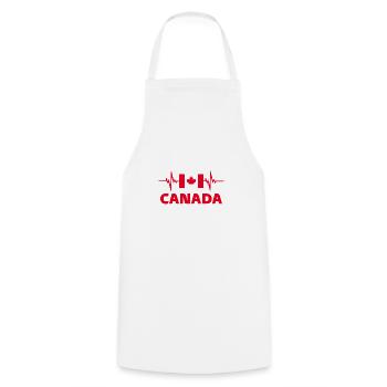 Canada Football 2022battement de cœur Canada - Tablier de cuisine - blanc - Devant - AI Model Male 185 dark (185cm)