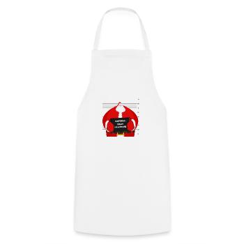 Santa claus is a thug - Cooking Apron - white - Front - AI Model Male 185 dark (185cm)