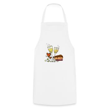 Glasses - Cooking Apron - white - Front - AI Model Male 185 dark (185cm)