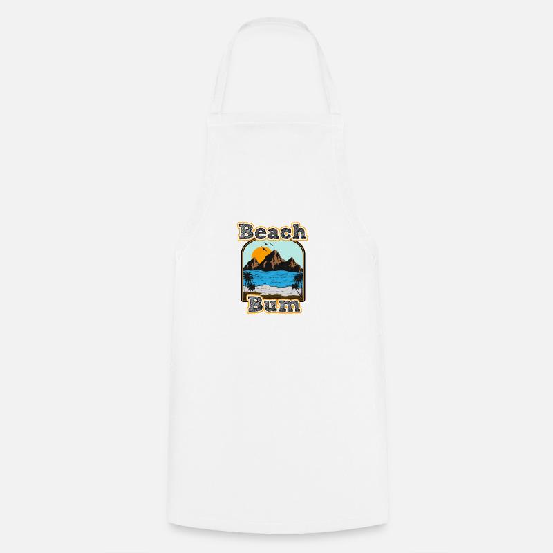 Beach Bum - Cooking Apron - white