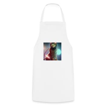 The Universe Cat - Cooking Apron - white - Front - AI Model Male 185 dark (185cm)