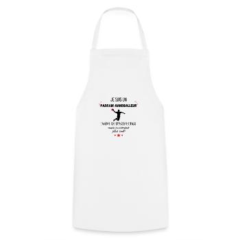 parrain handballeur cool - Tablier de cuisine - blanc - Devant - AI Model Male 185 dark (185cm)