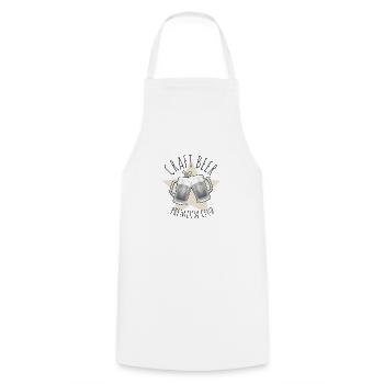 Bier-Logo - Kochschürze - Weiß - Vorne - AI Model Male 185 dark (185cm)