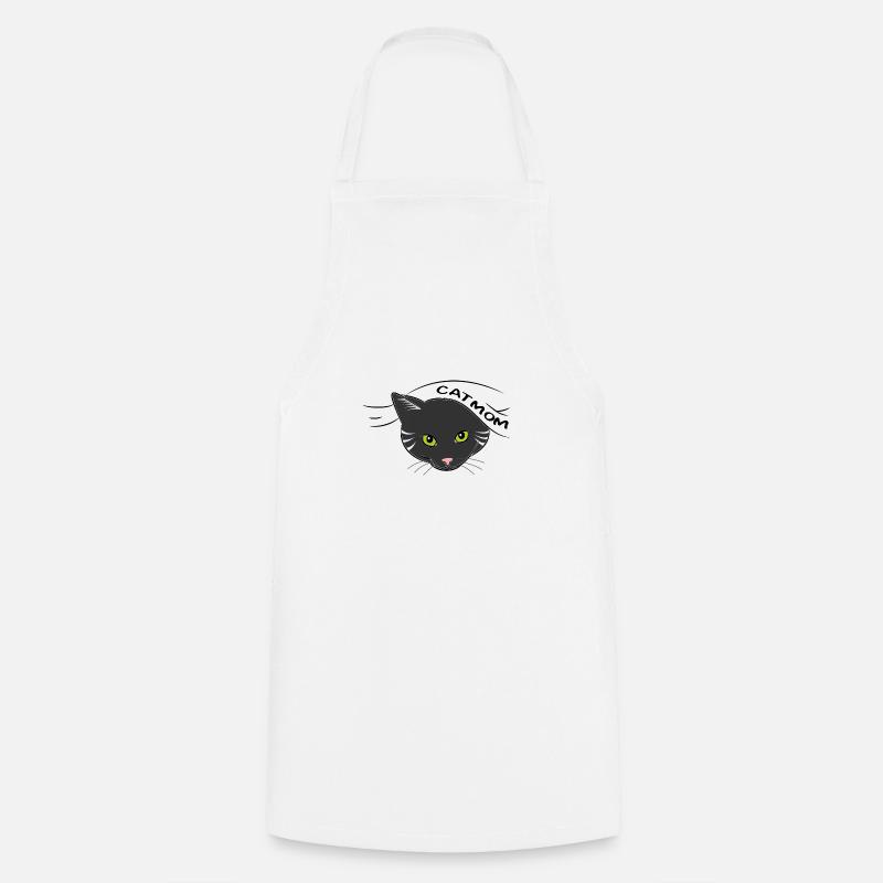 Chat - Tablier de cuisine - blanc