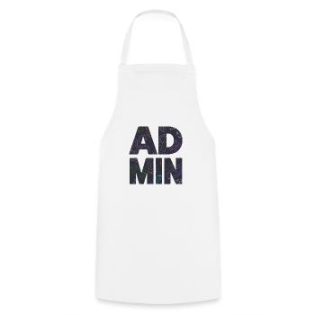 Administrateur, Administrateur, IT, Geek, Nerd, Web - Tablier de cuisine - blanc - Devant - AI Model Male 185 dark (185cm)