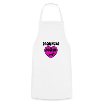Dachshund - Cooking Apron - white - Front - AI Model Male 185 dark (185cm)