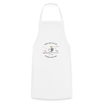 Christian Design Peace I leave with you - Cooking Apron - white - Front - AI Model Male 185 dark (185cm)