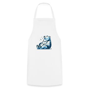 Ours de glace cool - Tablier de cuisine - blanc - Devant - AI Model Male 185 dark (185cm)