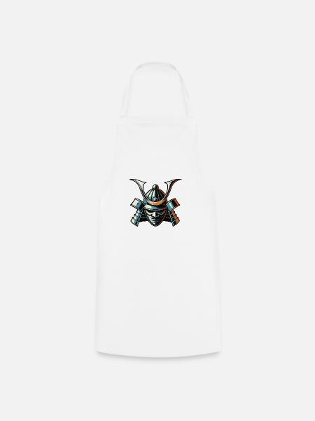 samurai maske - Kochschürze - Weiß