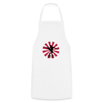 kung fu - Cooking Apron - white - Front - AI Model Male 185 dark (185cm)