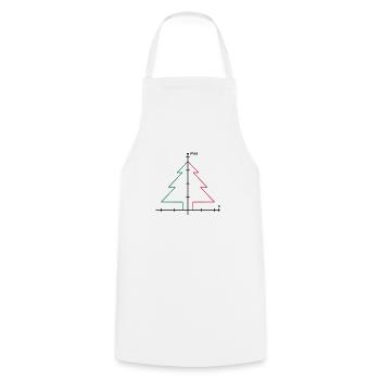 Mathe XMas Weihnachten - Kochschürze - Weiß - Vorne - AI Model Male 185 dark (185cm)