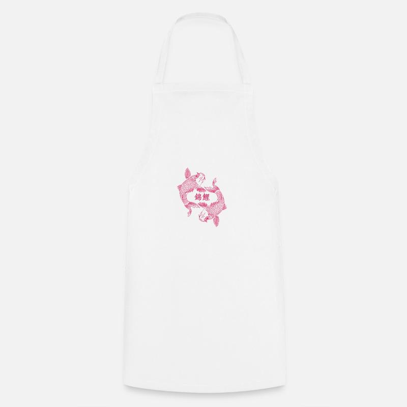 Carpe Koï Néon - Tablier de cuisine - blanc