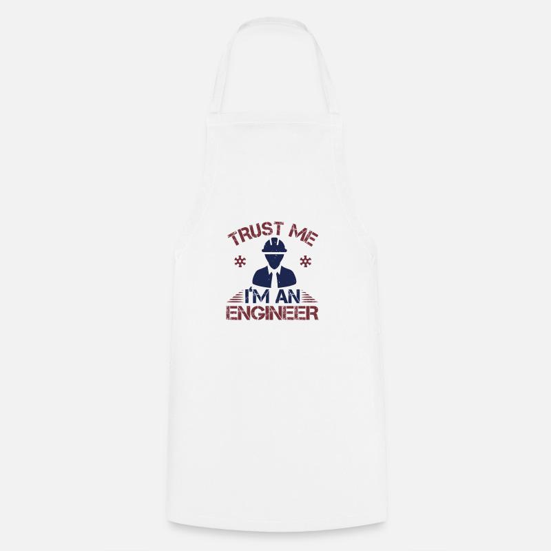 trust me I m an engineer - Grembiule da cucina - bianco