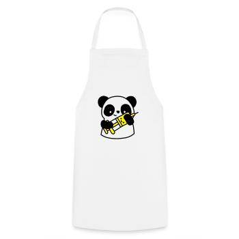 Panda nurse with syringe - Cooking Apron - white - Front - AI Model Male 185 dark (185cm)