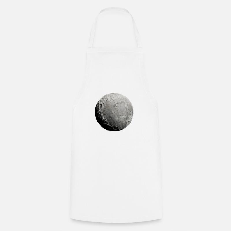 Espace - Nature - Lune - Science - Tablier de cuisine - blanc