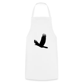 Flying Raven - Cooking Apron - white - Front - AI Model Male 185 dark (185cm)