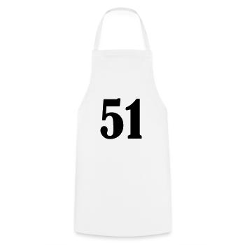 51 - Tablier de cuisine - blanc - Devant - AI Model Male 185 dark (185cm)