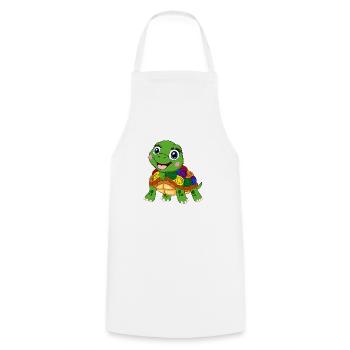 arc-en-ciel tortue lgbt tank animal lgbtqia - Tablier de cuisine - blanc - Devant - AI Model Male 185 dark (185cm)