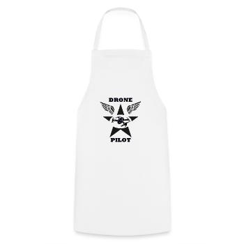 Drone Pilot Drohnen Chemise - Tablier de cuisine - blanc - Devant - AI Model Male 185 dark (185cm)