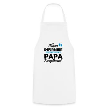 un super infirmier donne un papa exceptionnel - Tablier de cuisine - blanc - Devant - AI Model Male 185 dark (185cm)
