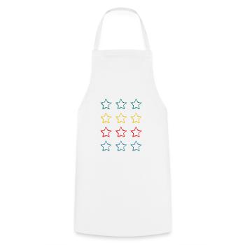 CHRISTMAS. YEAR. ANNIVERSARY. RETIREMENT. DAD. MAMAM. - Cooking Apron - white - Front - AI Model Male 185 dark (185cm)