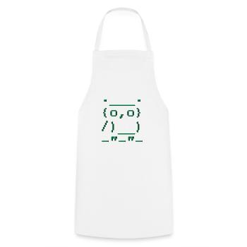 ascii-art: hibou - Tablier de cuisine - blanc - Devant - AI Model Male 185 dark (185cm)