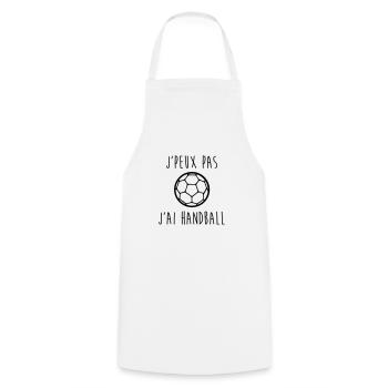 j'peux pas j'ai handball - Tablier de cuisine - blanc - Devant - AI Model Male 185 dark (185cm)