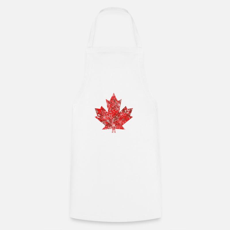 Canada Maple Leaf Ottawa Montréal Vancouver Québec - Tablier de cuisine - blanc