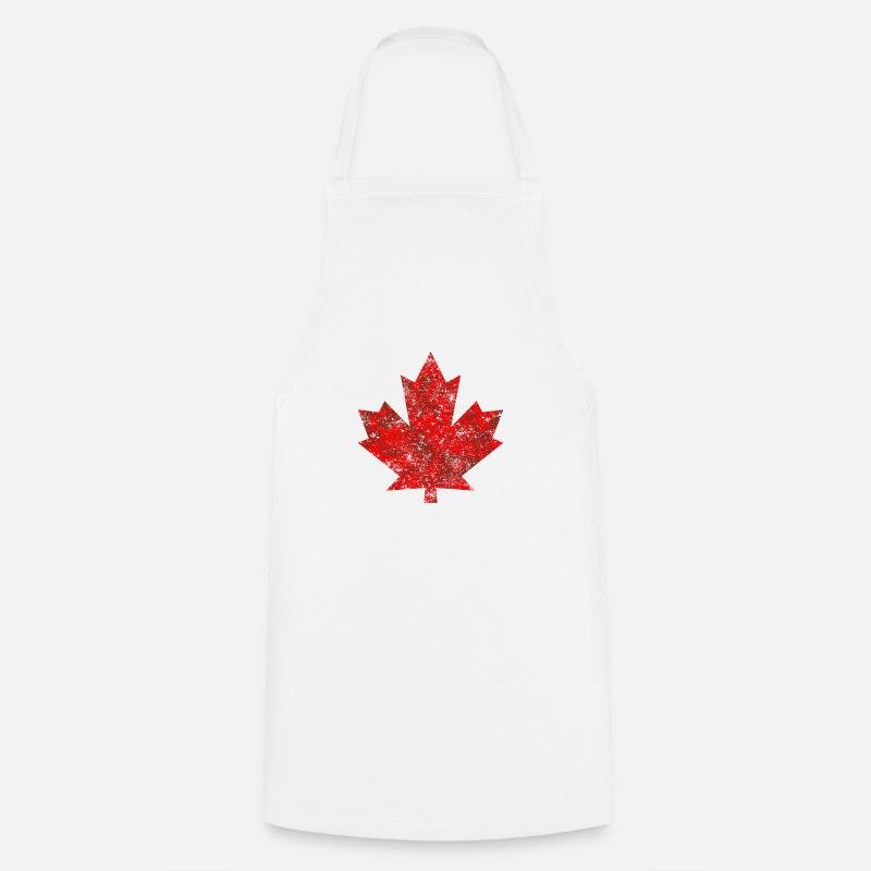 Canada Maple Leaf Ottawa Montréal Vancouver Québec - Tablier de cuisine - blanc