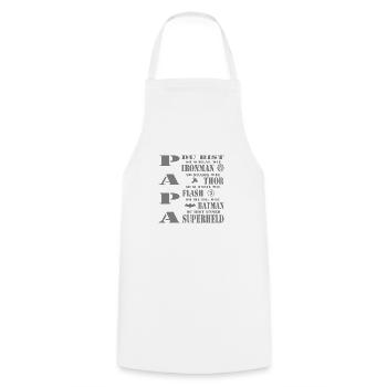 Papa, tu es notre super-héros - Tablier de cuisine - blanc - Devant - AI Model Male 185 dark (185cm)