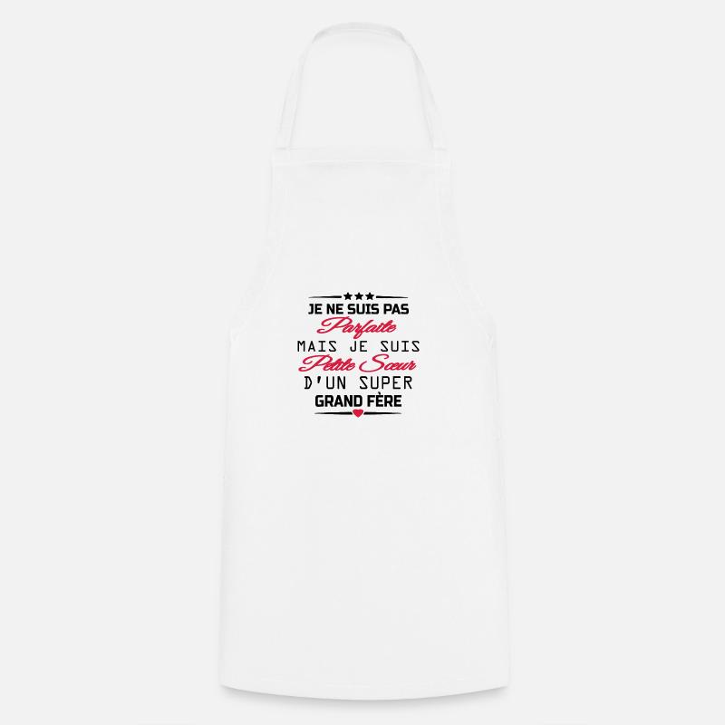 pas parfaite mais petite soeur - Tablier de cuisine - blanc