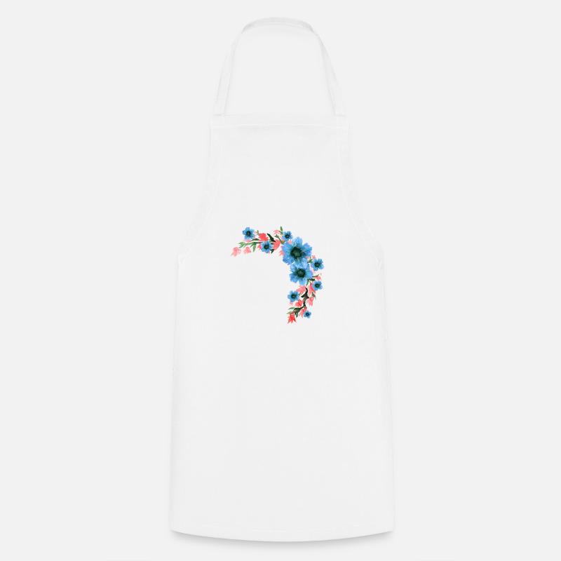 Flowers - Cooking Apron - white