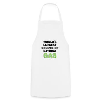Plus grande source de gaz au monde - Tablier de cuisine - blanc - Devant - AI Model Male 185 dark (185cm)