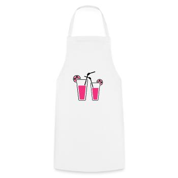 Cocktails - Tablier de cuisine - blanc - Devant - AI Model Male 185 dark (185cm)
