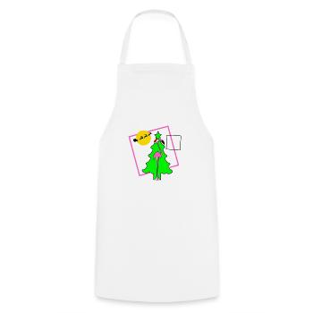 Horrible flamant rose de Noël - Tablier de cuisine - blanc - Devant - AI Model Male 185 dark (185cm)