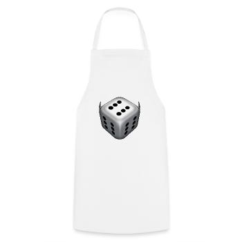 666 - Cooking Apron - white - Front - AI Model Male 185 dark (185cm)