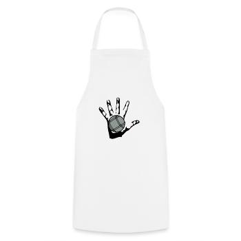 petanque ball hand hand1 - Cooking Apron - white - Front - AI Model Male 185 dark (185cm)