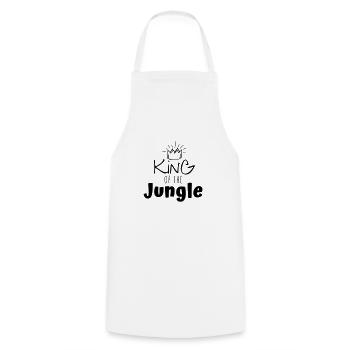 King of the Jungle ! - Cooking Apron - white - Front - AI Model Male 185 dark (185cm)