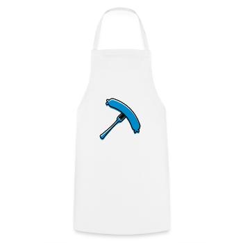 Fourchette à bratwurst - Tablier de cuisine - blanc - Devant - AI Model Male 185 dark (185cm)