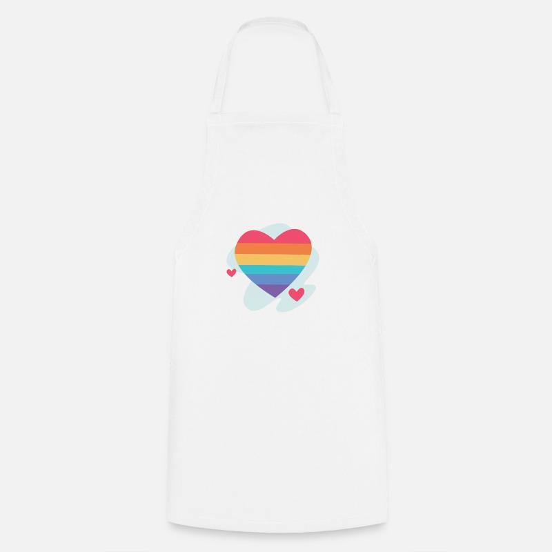 RAINBOW - Cooking Apron - white