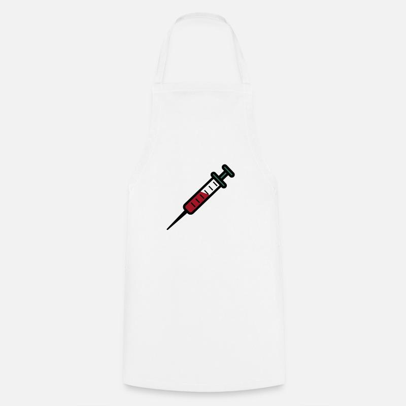 seringue - Tablier de cuisine - blanc