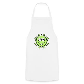 Happy virus - Cooking Apron - white - Front - AI Model Male 185 dark (185cm)