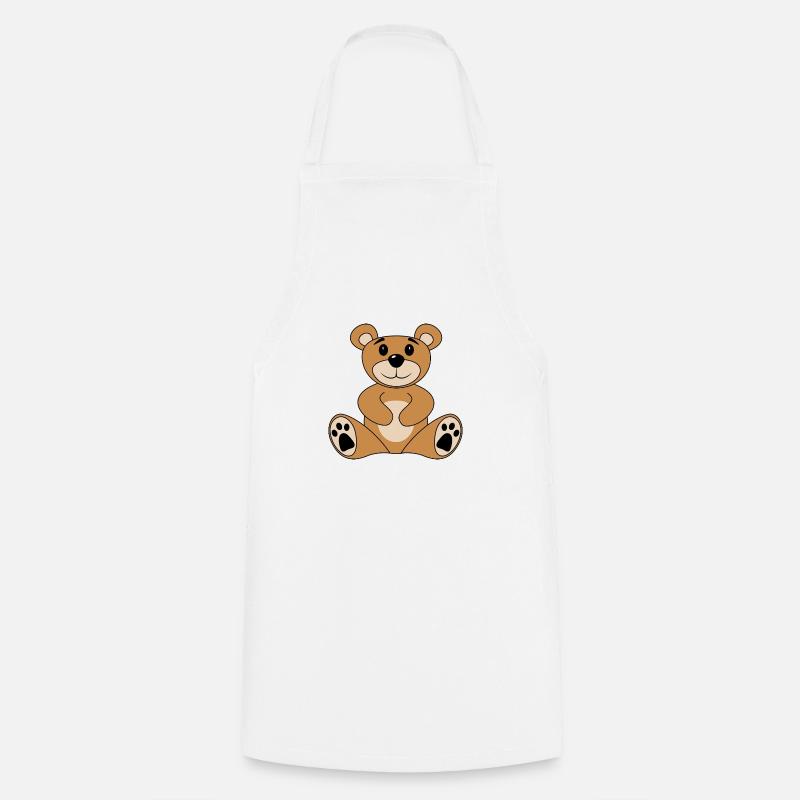 Teddy bear hugs bear - Cooking Apron - white