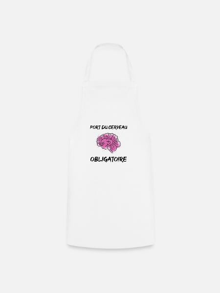 Cerveau - Tablier de cuisine - blanc