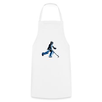 Hockey Goalie - Cooking Apron - white - Front - AI Model Male 185 dark (185cm)