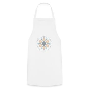 Mandala dans le style boho - Tablier de cuisine - blanc - Devant - AI Model Male 185 dark (185cm)