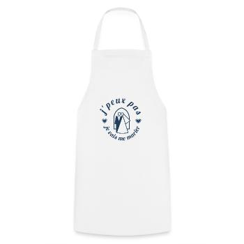 Je peux pas je vais me marier - Tablier de cuisine - blanc - Devant - AI Model Male 185 dark (185cm)
