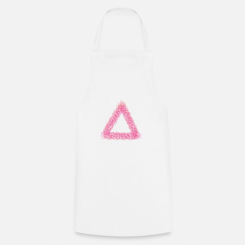 Triangle pink - Cooking Apron - white