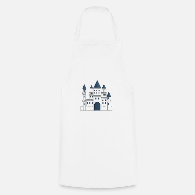 Chateau de prince et princesse bleu et blanc - Tablier de cuisine - blanc