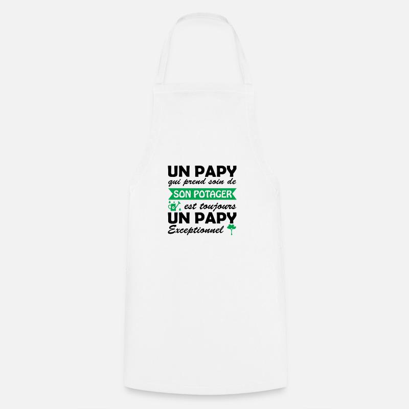 papy exceptionnel / papy jardinier - Tablier de cuisine - blanc